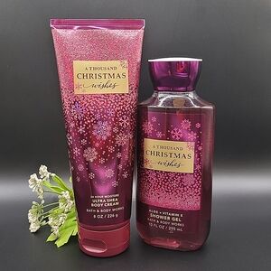 Bath & Body Works A Thousand Christmas Wishes Body Wash and Lotion